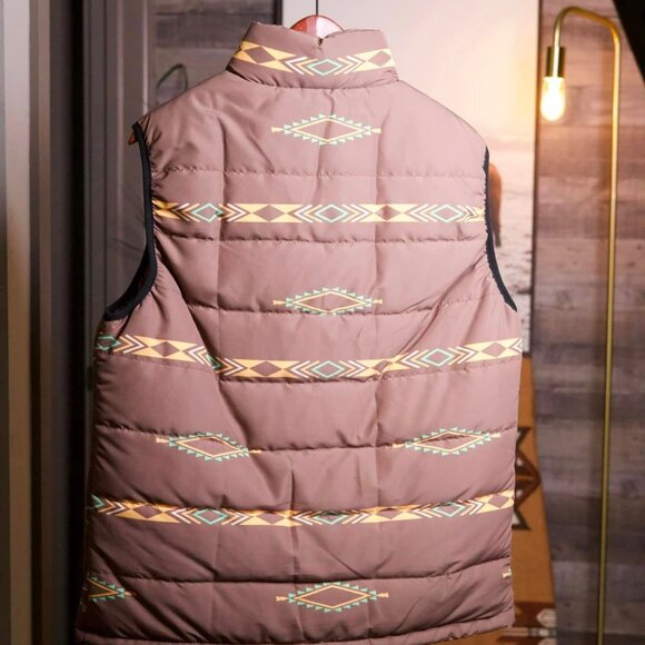 Baha Ranch Western Wear Men's Aztec Print Vest - Picture 2 of 4